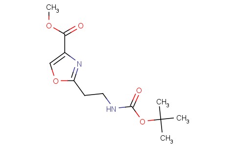 2-[2-[(2-Methylpropan-2-yl)oxycarbonylamino]ethyl]-1,3-oxazole-4-carboxylic acid methyl ester